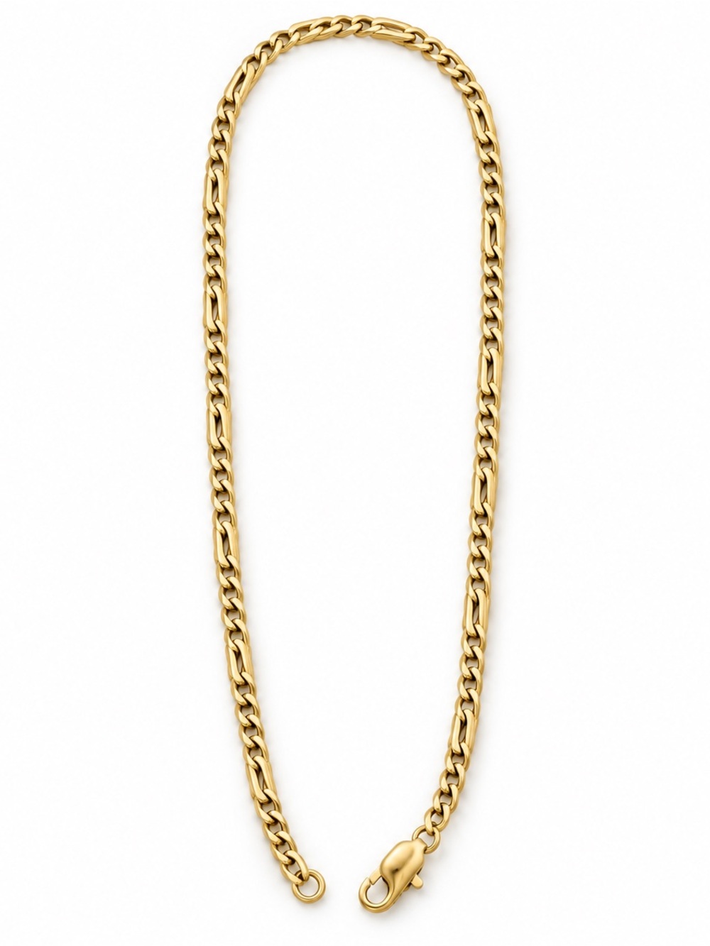 14K Yellow Gold Figaro Mariner Chain Necklace 22.4” 20g 4mm